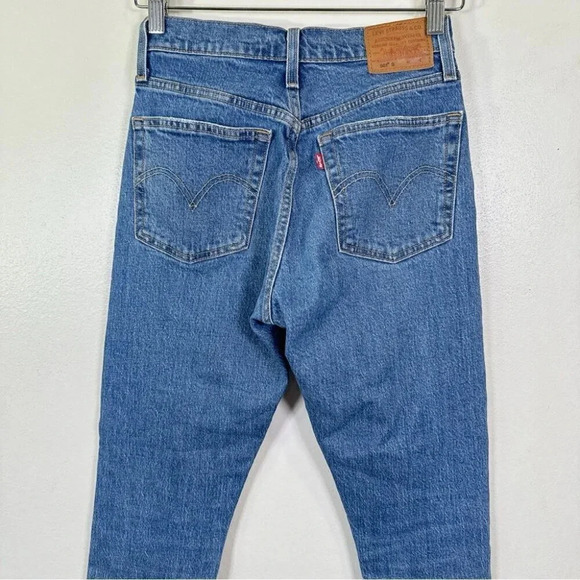 Levi's Womens Size 24x28 501 Skinny Jeans In Jive Tides Fay Hem - Picture 13 of 16